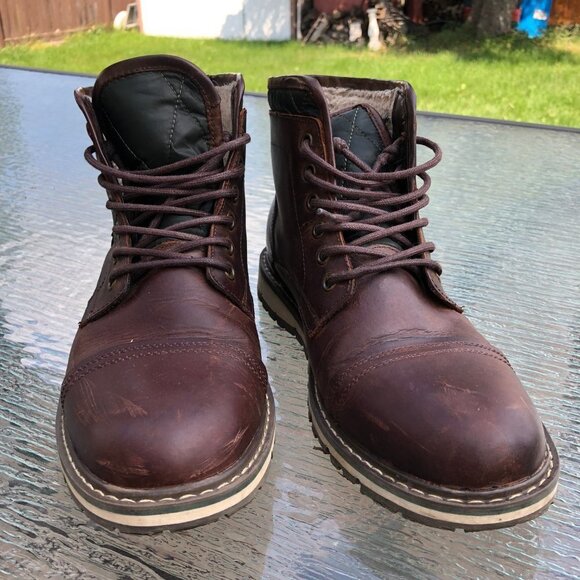 PEGABO Brown Leather Fleece Lined Casual/Work Boots Size 9 (42) - Picture 14 of 14